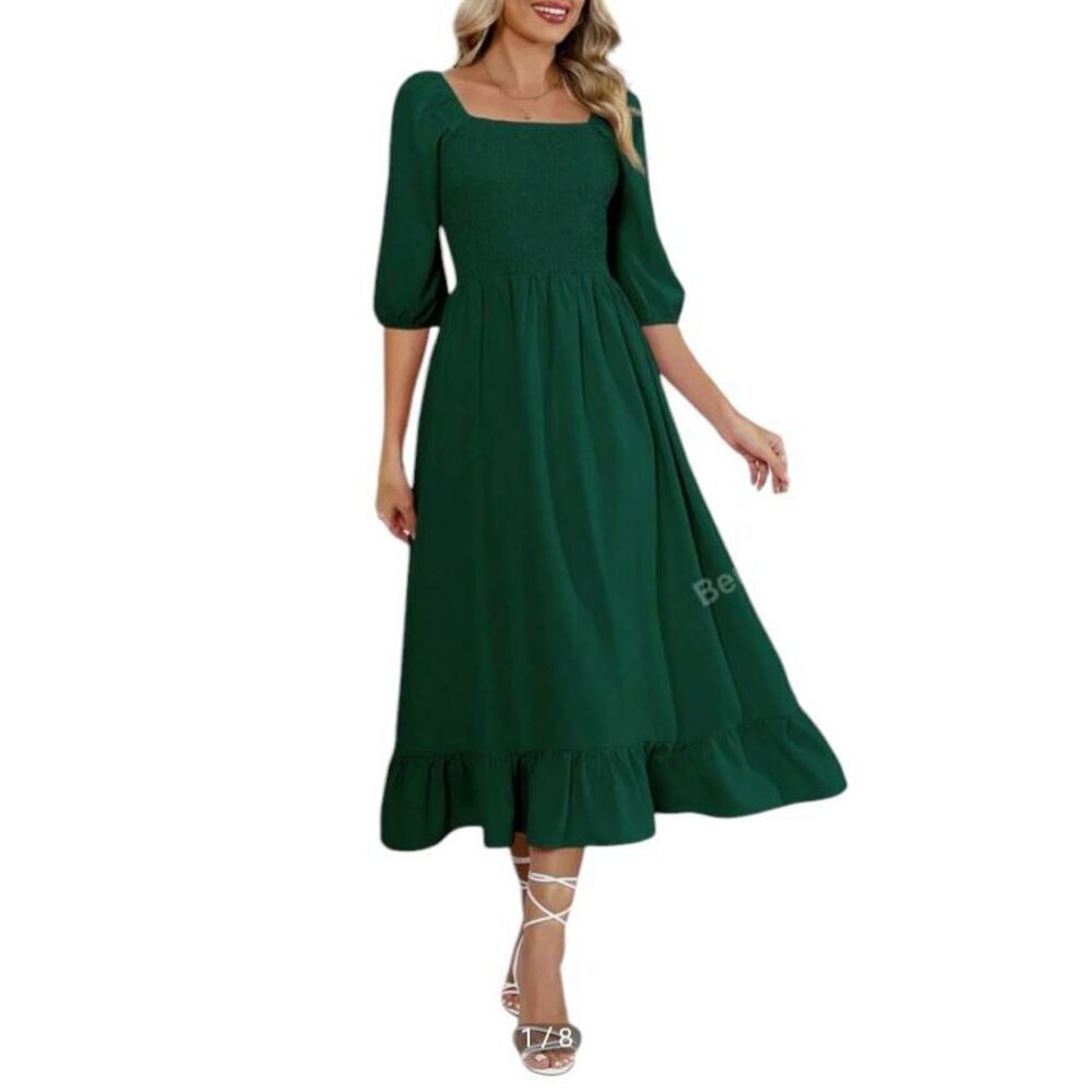 Beauteous Green Midi Dress